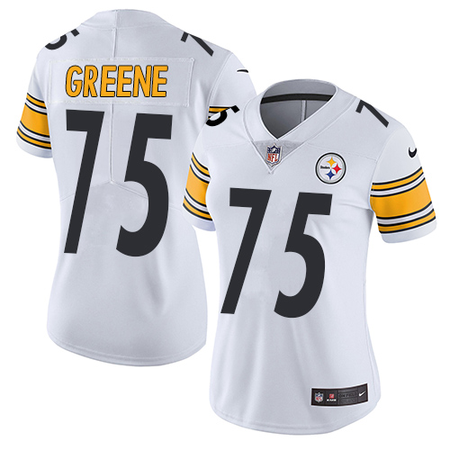 Nike Steelers #75 Joe Greene White Women's Stitched NFL Vapor Untouchable Limited Jersey